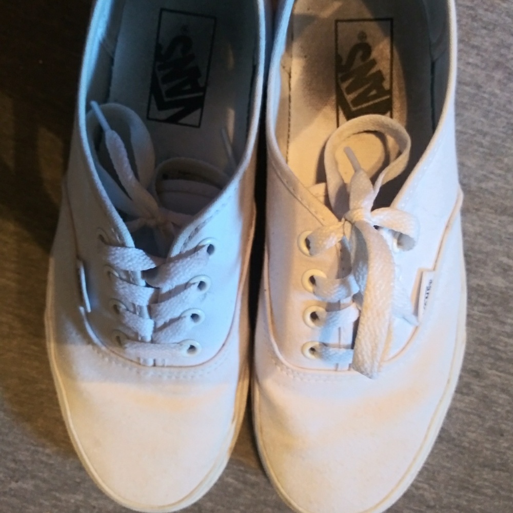 All white womens vans size 7.5